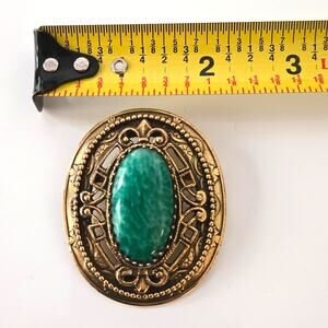 Vintage Robert Originals Signed Turquoise Glass Convertible Brooch Pendant